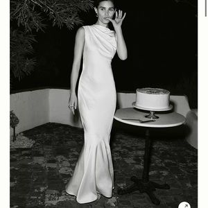 Significant Other Lana Cowl-Neck Satin Gown